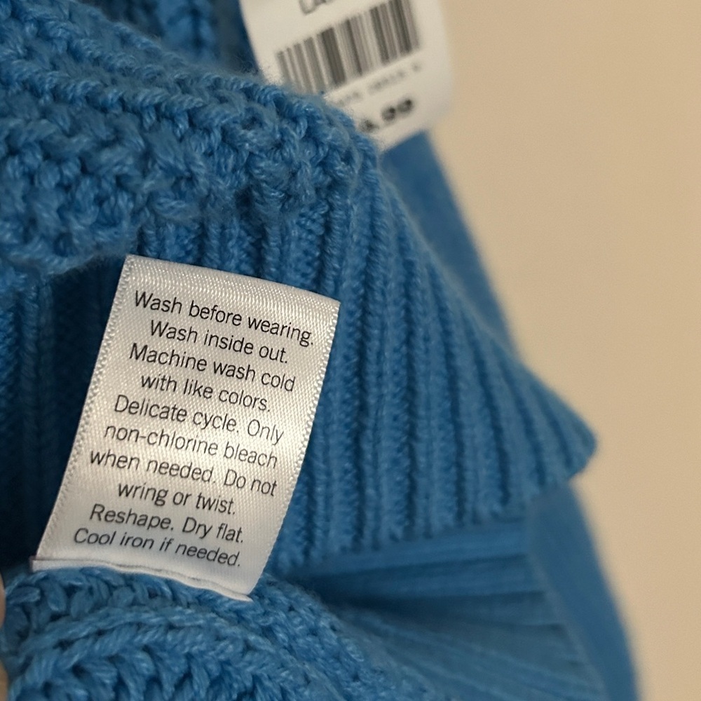 NWT Sonoma Vibrant Blue V-Neck Sweater Sz L​​​ - Picture 15 of 16